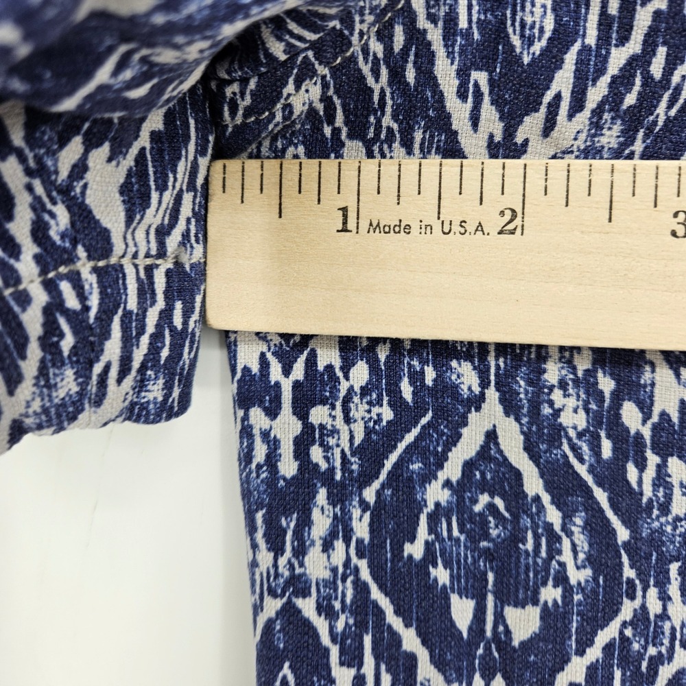 Tommy Bahama Shirt Mens Large Silk Blue Geometric Button Up Short Sleeve - Picture 5 of 10